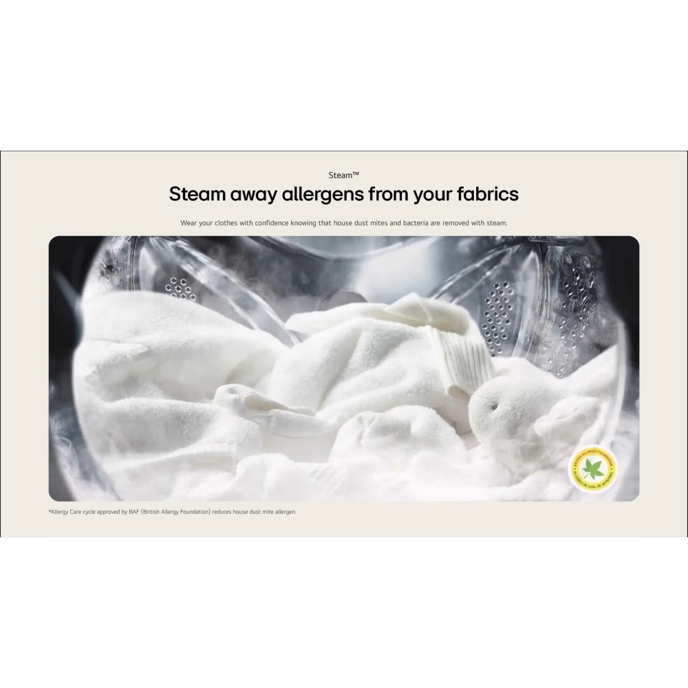 LG F4X1009NWK 9kg, 1400 Spin Washing Machine – White - Image 5 LG F4X1009NWK 9kg, 1400 Spin Washing Machine – White - Image 5