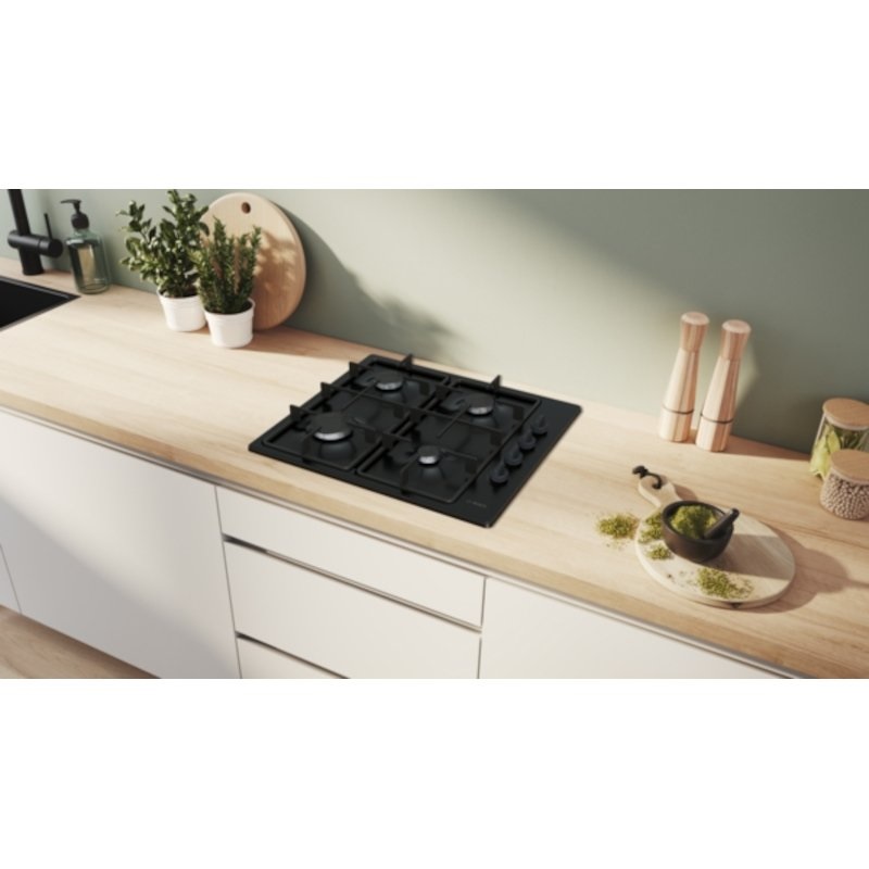 Bosch PBP6B6K60 4 Burner Gas Hob - Black - Image 2