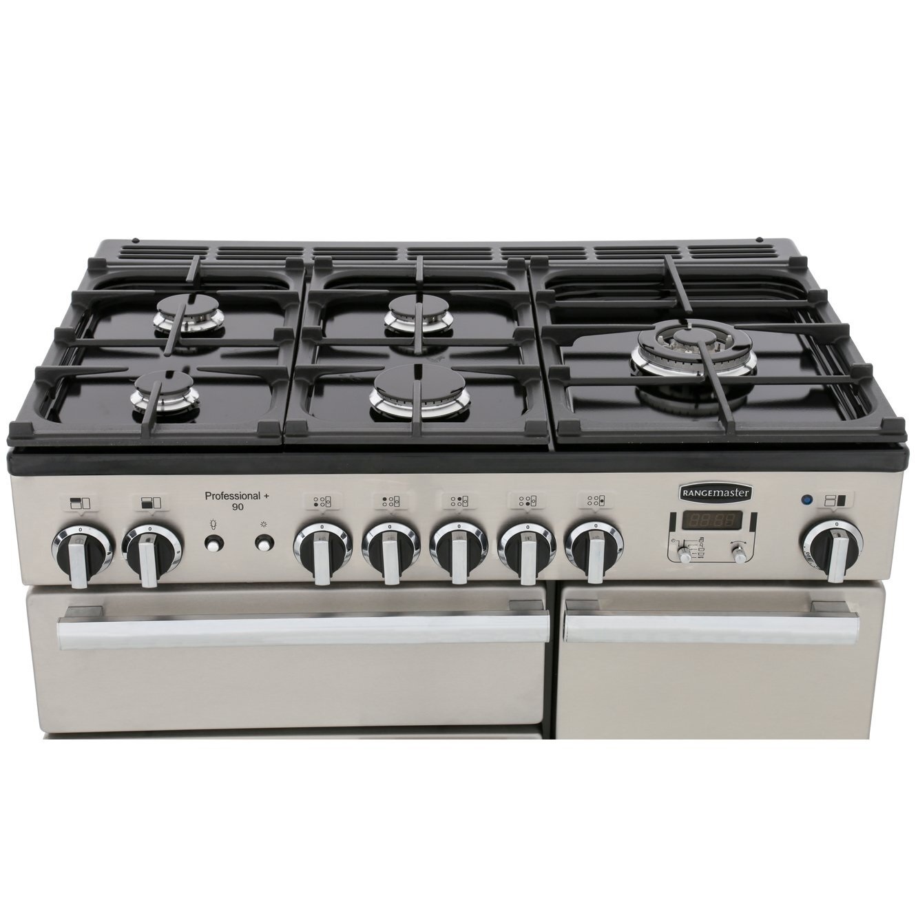 Rangemaster PROP90NGFSS-C 90cm Gas Range Cooker Professional Plus Stainless Steel/Chrome - Image 4