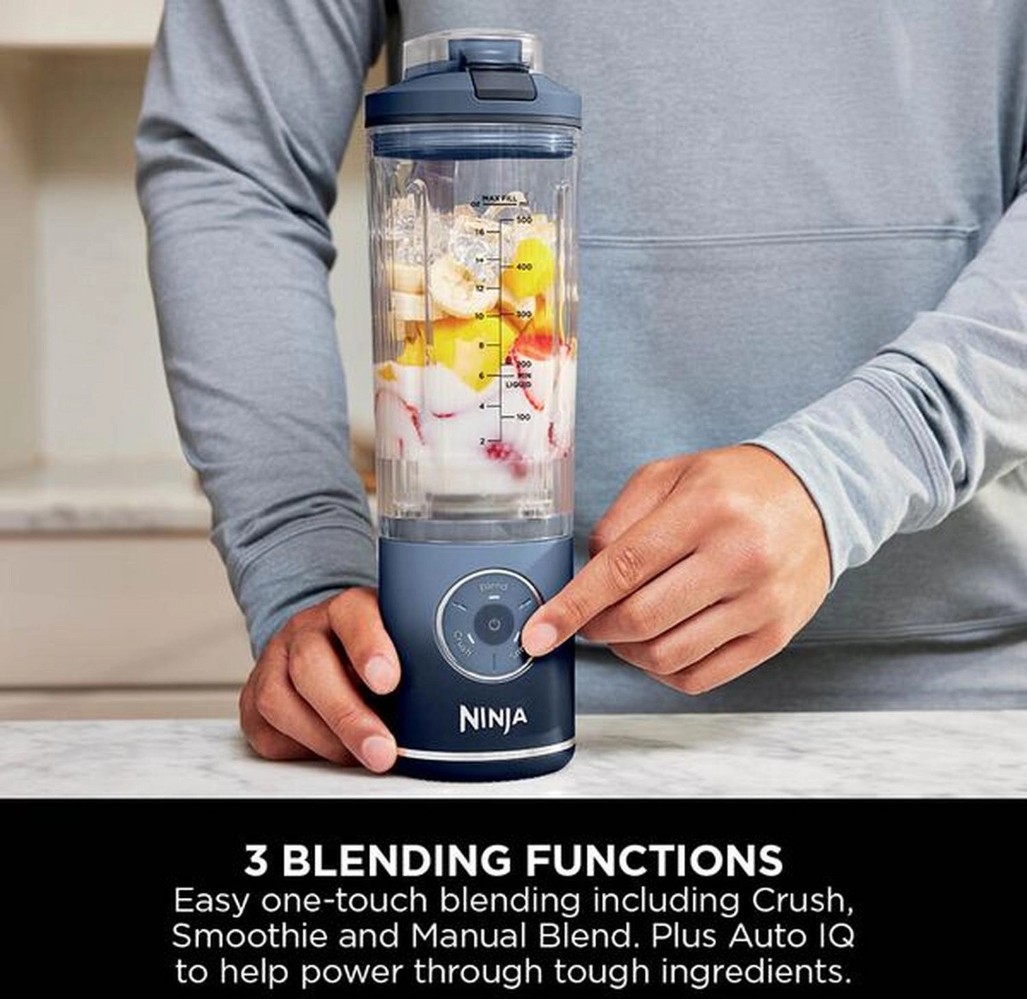 NINJA BC251UKNV Compact Portable Rechargeable Blender – Navy - Image 3 NINJA BC251UKNV Compact Portable Rechargeable Blender – Navy - Image 3