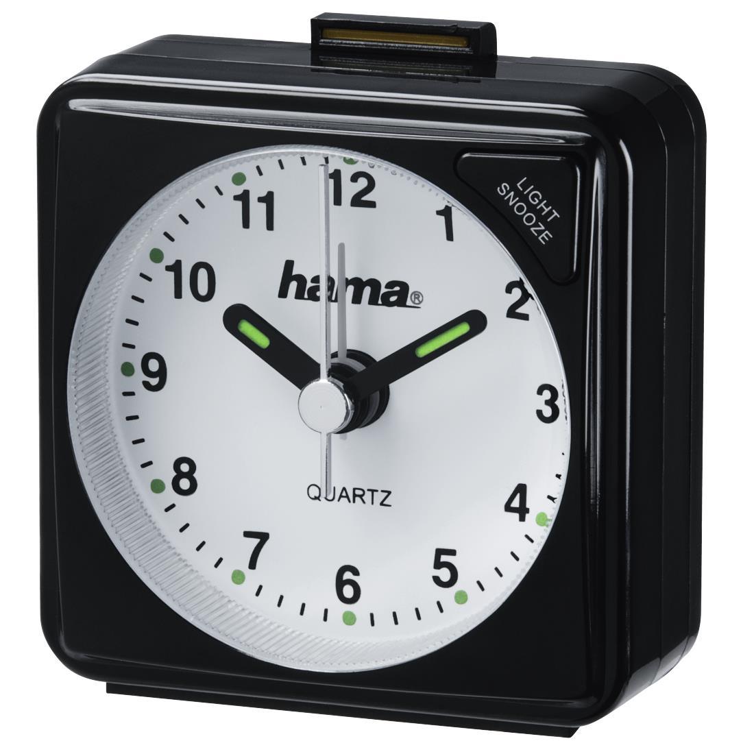 Hama A50 Travel Alarm Clock in Black