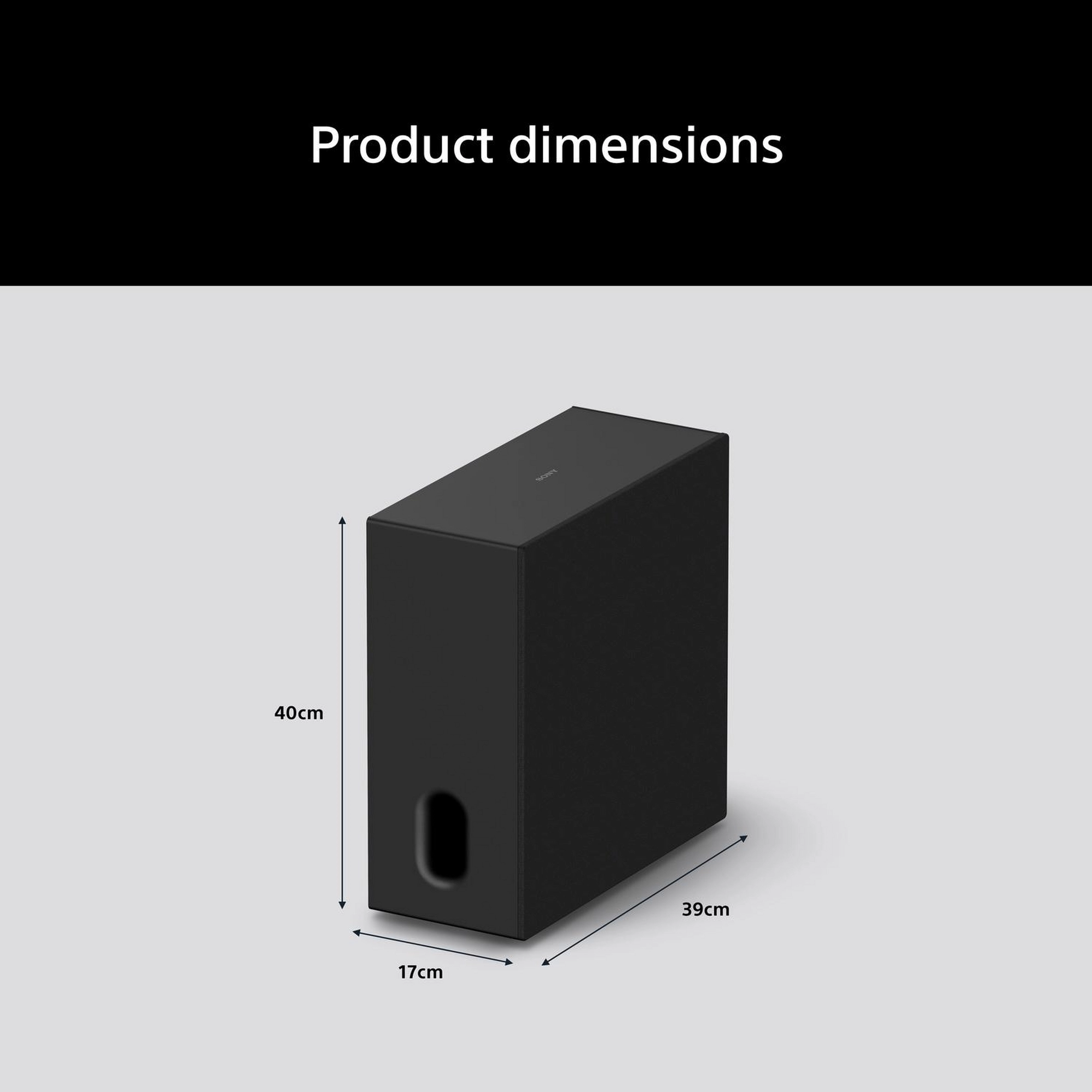 Sony SASW8.CEJ BRAVIA Theatre Sub 8 Wireless 300W Subwoofer - Black - Image 2