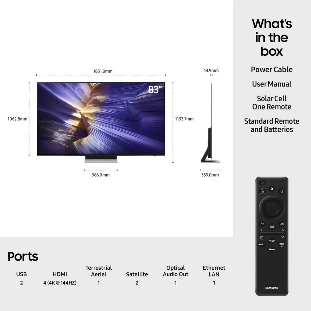Samsung QE83S90FAEXXU 83" 4K OLED Smart AI TV - Image 4