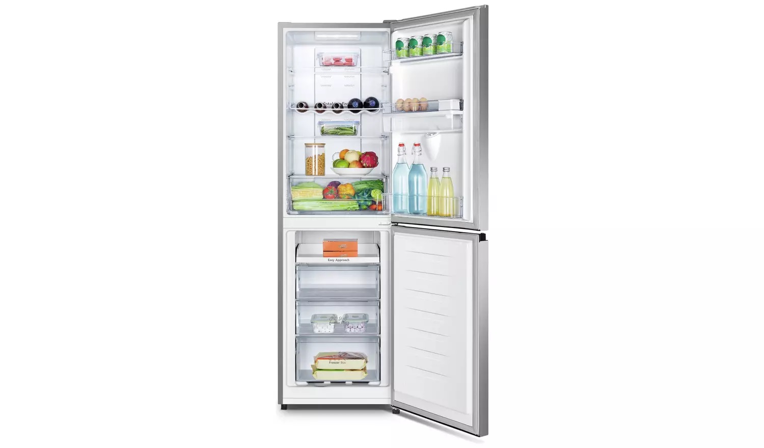 Hisense RB327N4WCE 50/50 No Frost Fridge Freezer - Stainless Steel - Image 2 Hisense RB327N4WCE 50/50 No Frost Fridge Freezer - Stainless Steel - Image 2