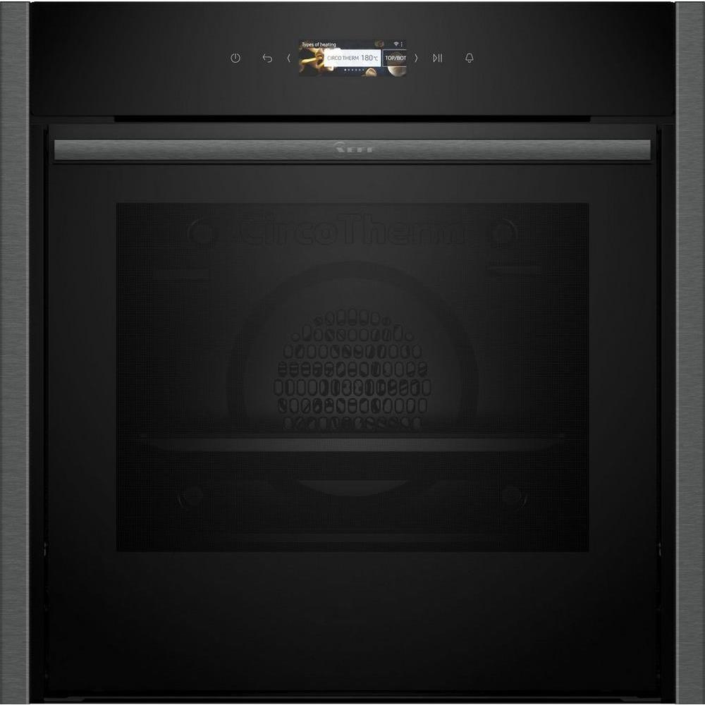 NEFF B54CR71G0B 60cm Slide and Hide Built In Electric Single Oven in graphite NEFF B54CR71G0B 60cm Slide and Hide Built In Electric Single Oven in graphite