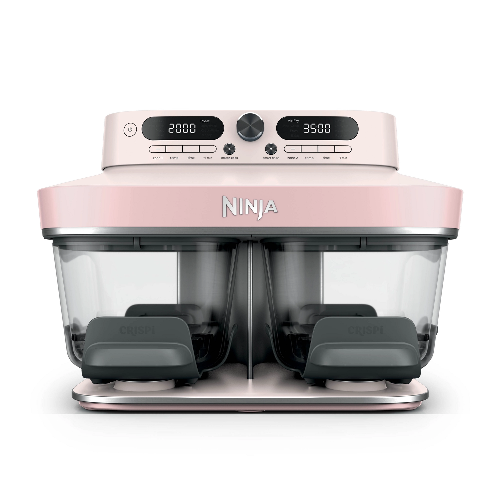 Ninja DD102UKPK1 Dual Zone 8-in-1 Function Glass Air Fryer - Rose Quartz Ninja DD102UKPK1 Dual Zone 8-in-1 Function Glass Air Fryer - Rose Quartz