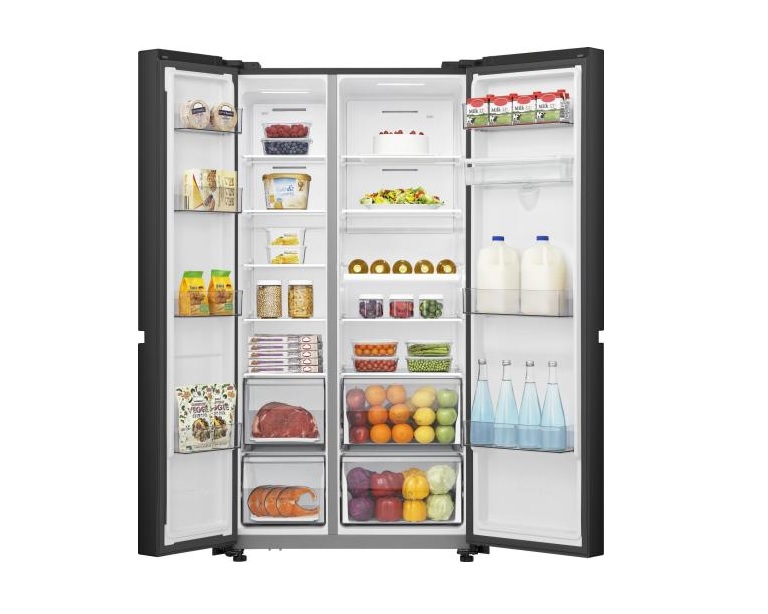Hisense RS840N4WFE Non-Plumbed American Style Fridge Freezer – Black Steel - Image 2