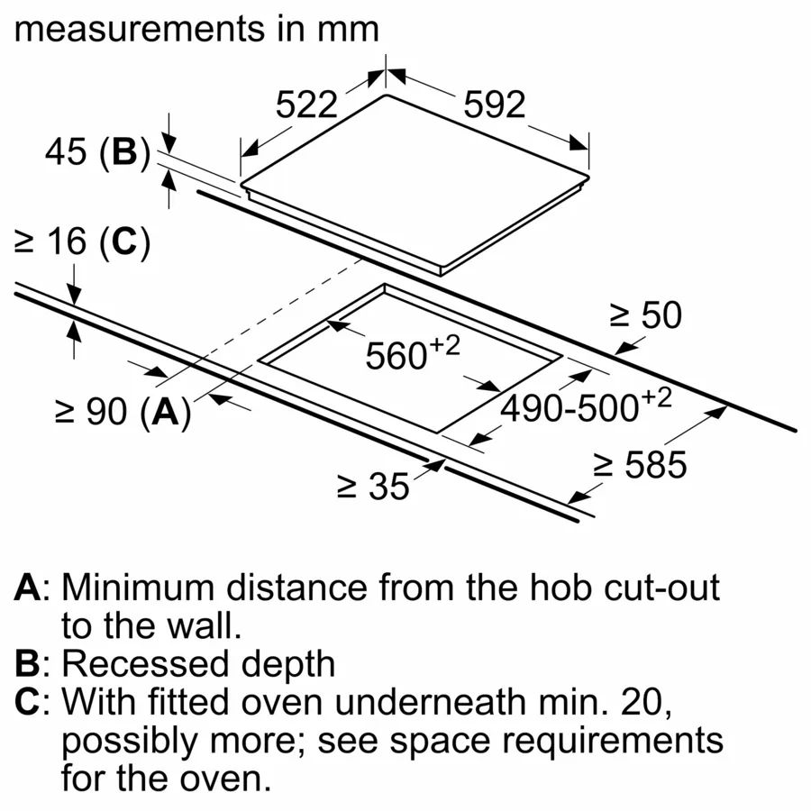 Neff T16NBE1L N 50 Electric hob 60 cm surface mount without frame - Image 2 Neff T16NBE1L N 50 Electric hob 60 cm surface mount without frame - Image 2