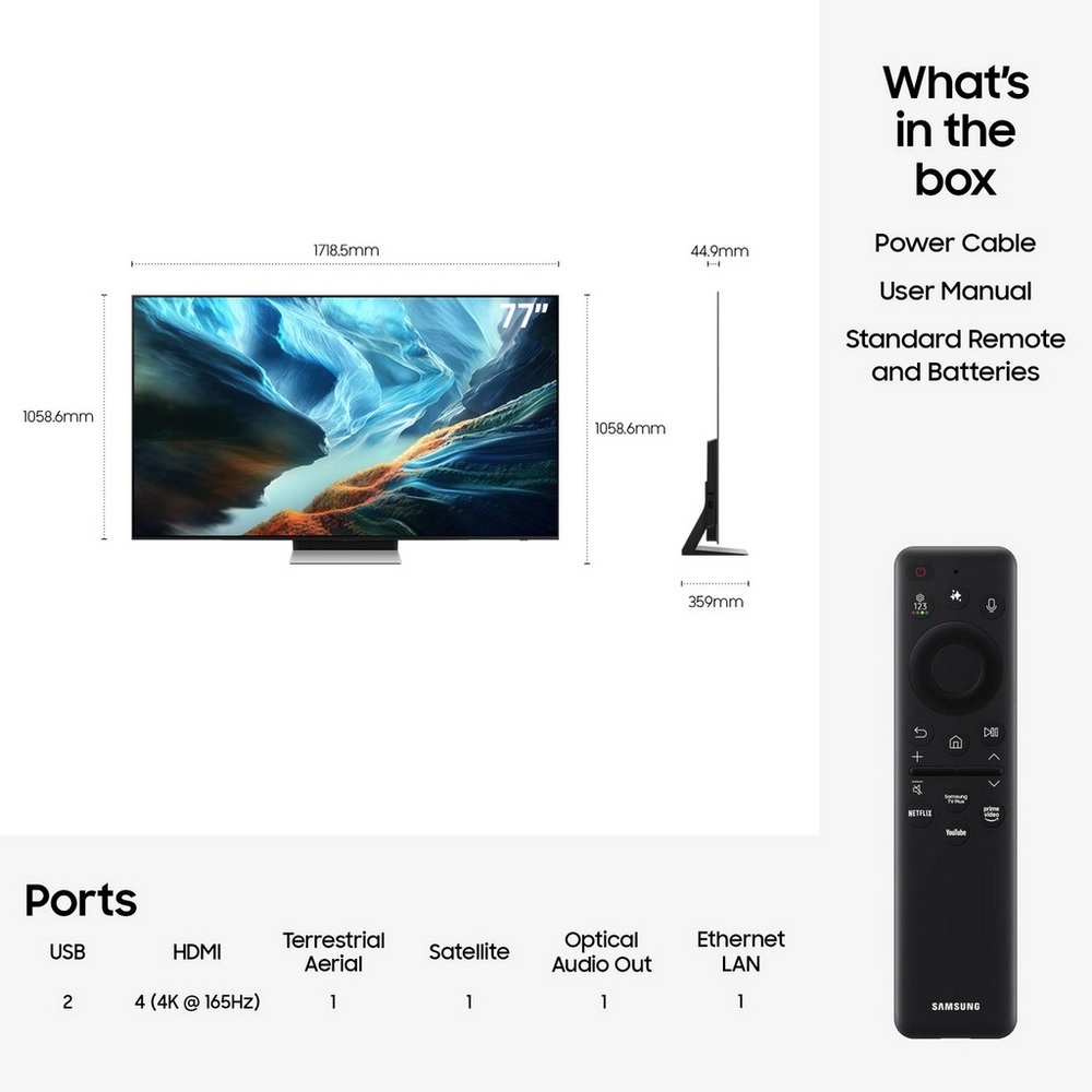 Samsung QE77S90HATXXU 77" OLED Glare Free Vision AI Smart TV - Image 5