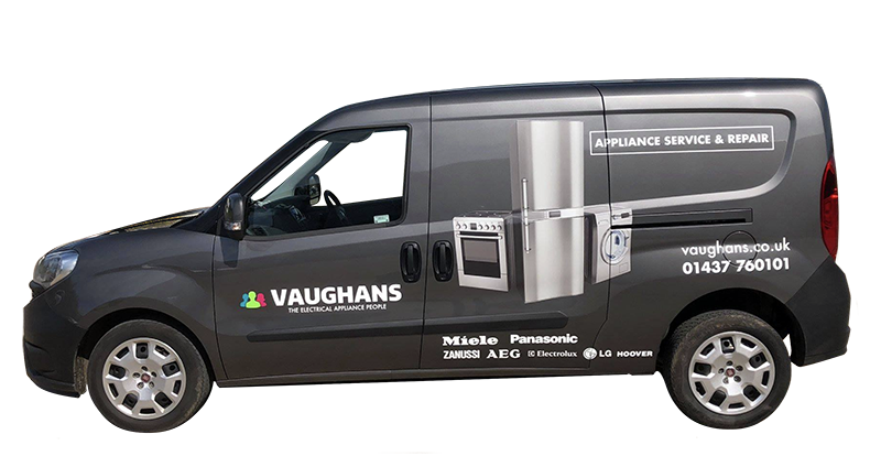 Vaughans appliance service and repair van