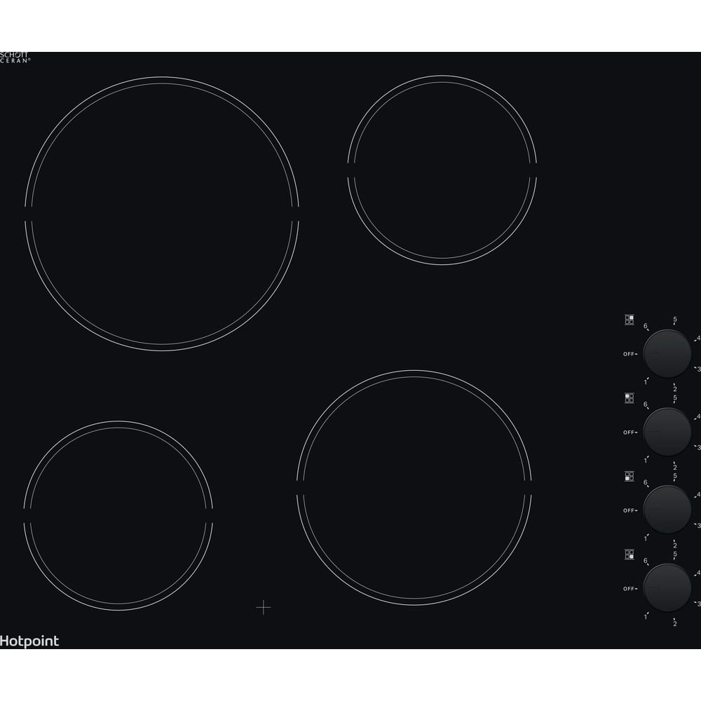 Hotpoint HR620RH 58cm Ceramic Hob - Black