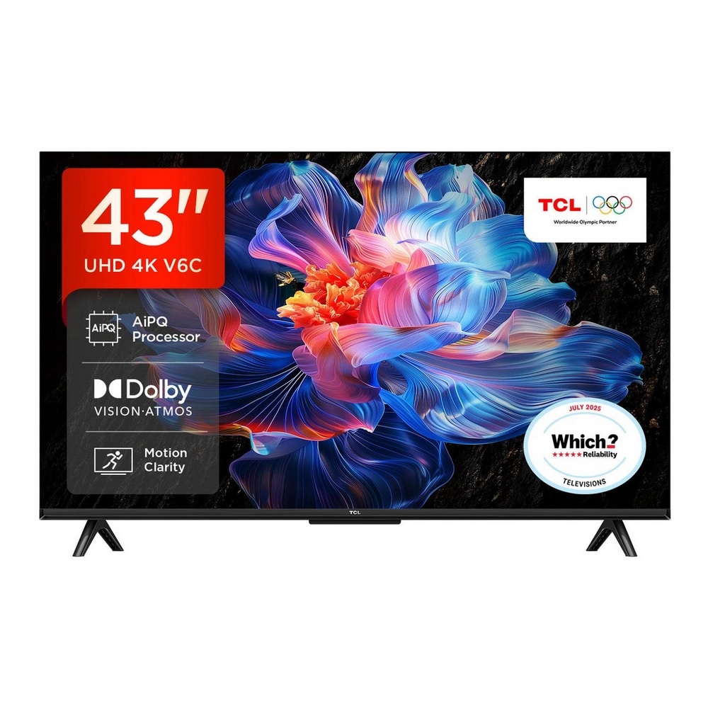 TCL 43V6C-UK 43" DLED Smart Television, 4K Ultra HD TCL 43V6C-UK 43" DLED Smart Television, 4K Ultra HD