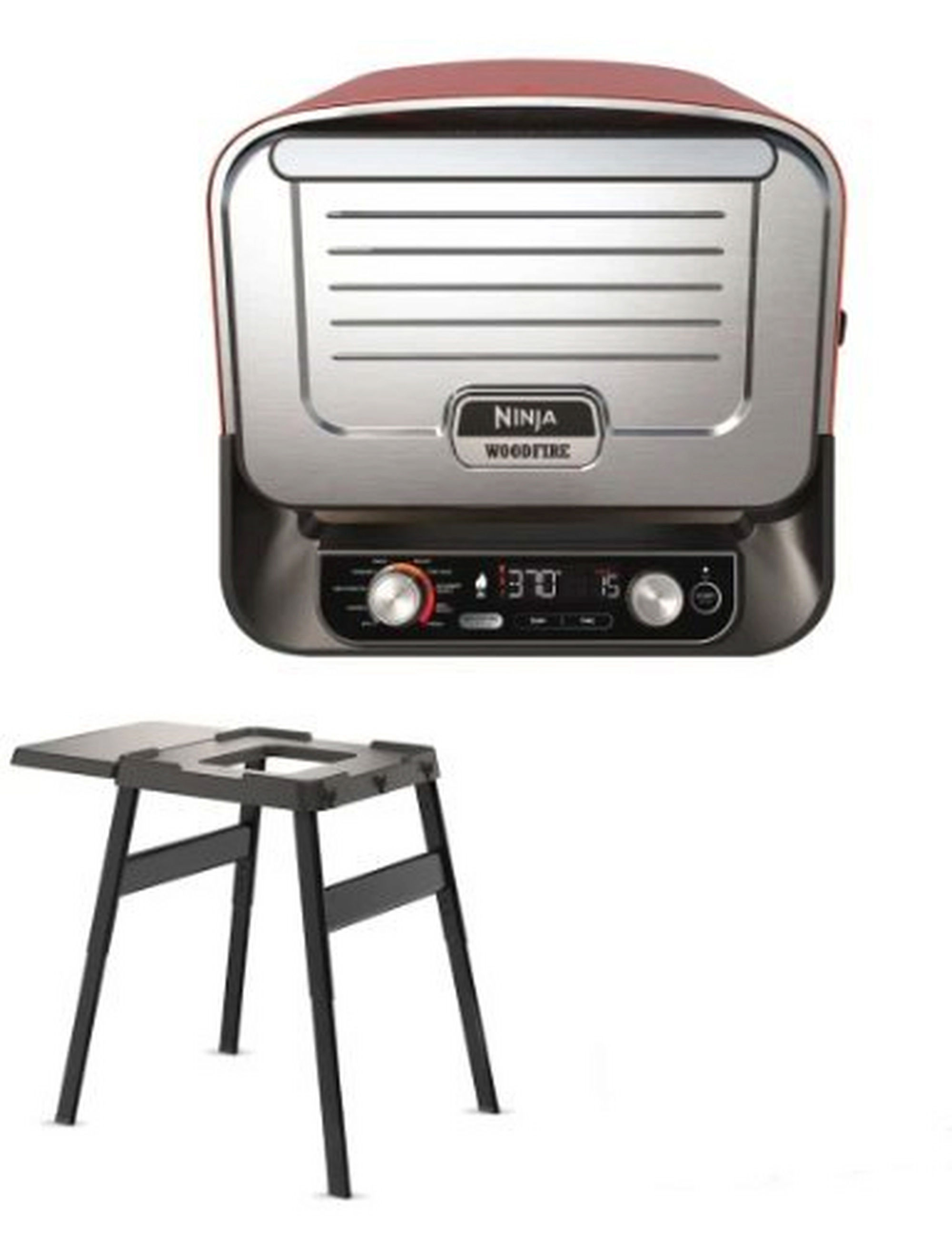 Ninja OO101UKSTANDKIT Woodfire Electric Outdoor Oven with BBQ Stand - Terracotta/Steel Ninja OO101UKSTANDKIT Woodfire Electric Outdoor Oven with BBQ Stand - Terracotta/Steel