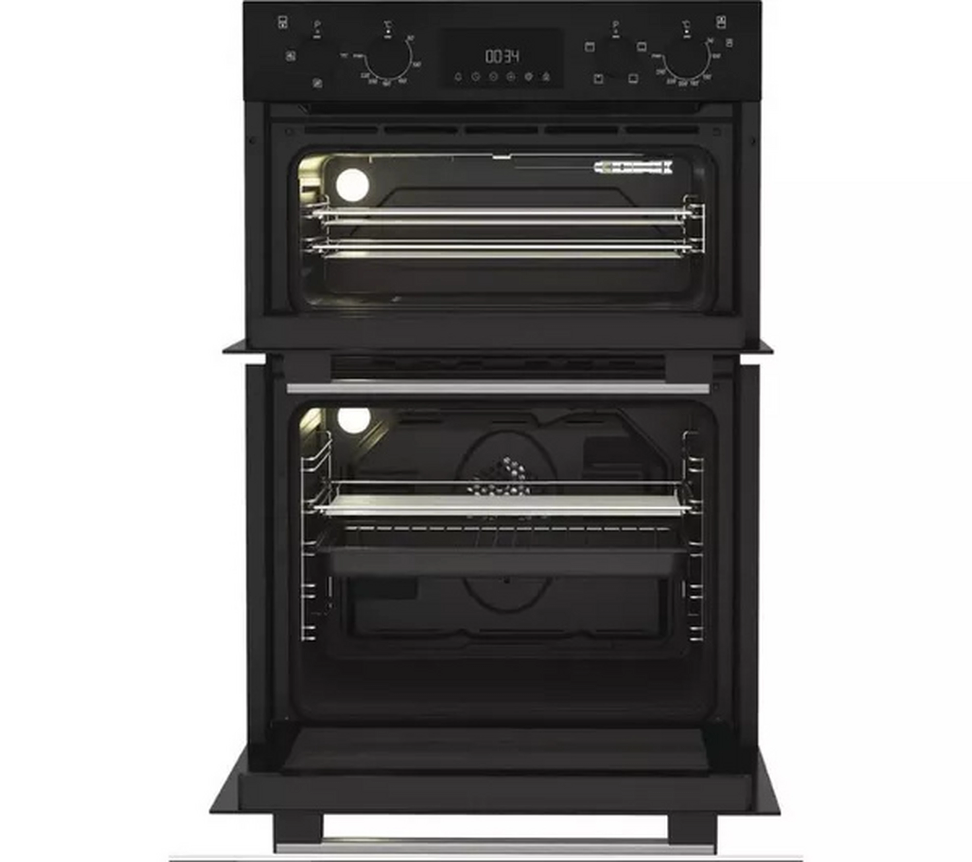 Hotpoint DIH 10D B 59.4cm Built In Electric Fan Double Oven - Black - Image 2