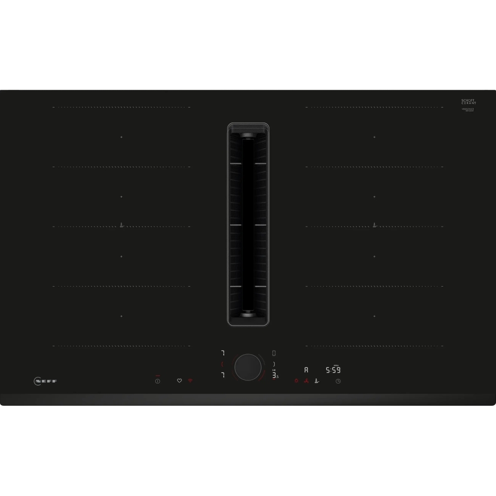 Neff V68FUX4L0 N90 80cm Vented Hob, Black, B Rated