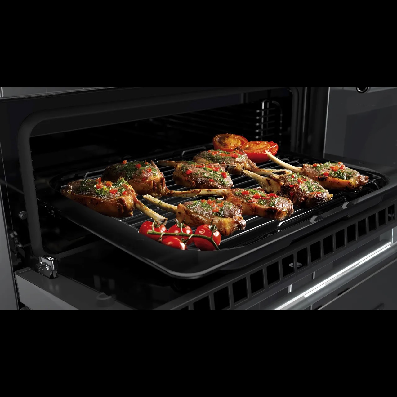 Rangemaster NEXB110DFPSLT/CM1 110cm wide Dual Fuel Range Cooker with Gas Hob – Slate - Image 4 Rangemaster NEXB110DFPSLT/CM1 110cm wide Dual Fuel Range Cooker with Gas Hob – Slate - Image 4