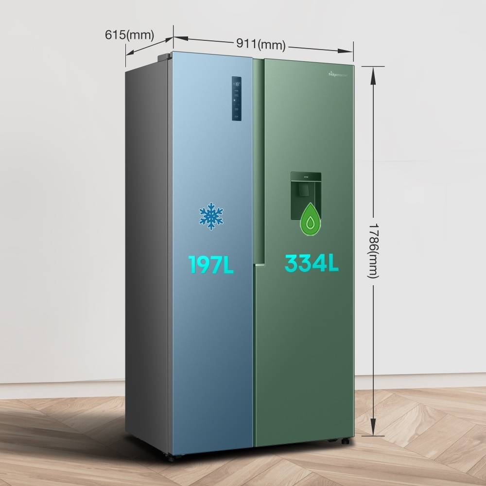 Fridgemaster MS91558DES American Fridge Freezer, Non-Plumbed – Silver - Image 3 Fridgemaster MS91558DES American Fridge Freezer, Non-Plumbed – Silver - Image 3