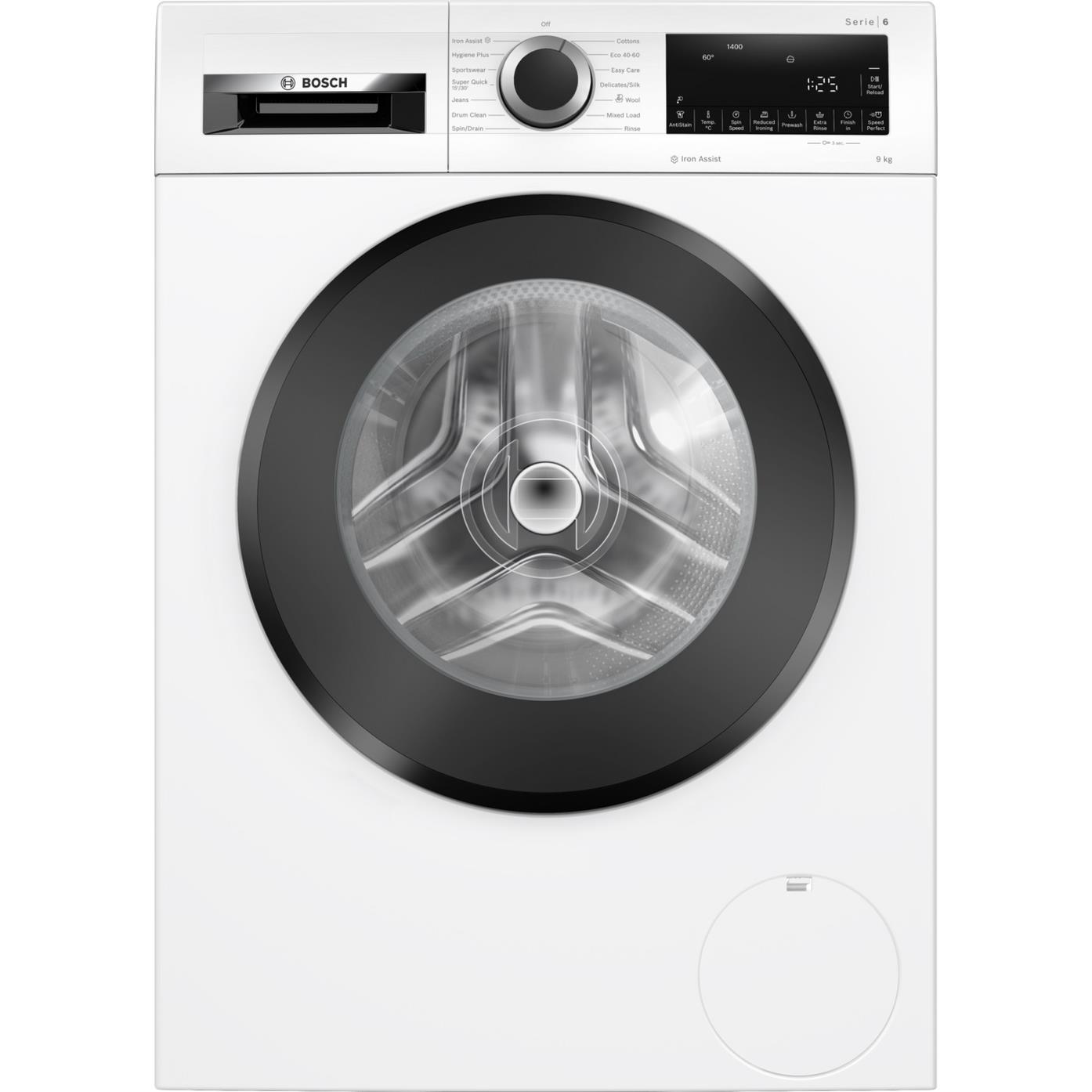 Bosch WGG24400GB 9kg 1400 Spin Washing Machine in white Bosch WGG24400GB 9kg 1400 Spin Washing Machine in white