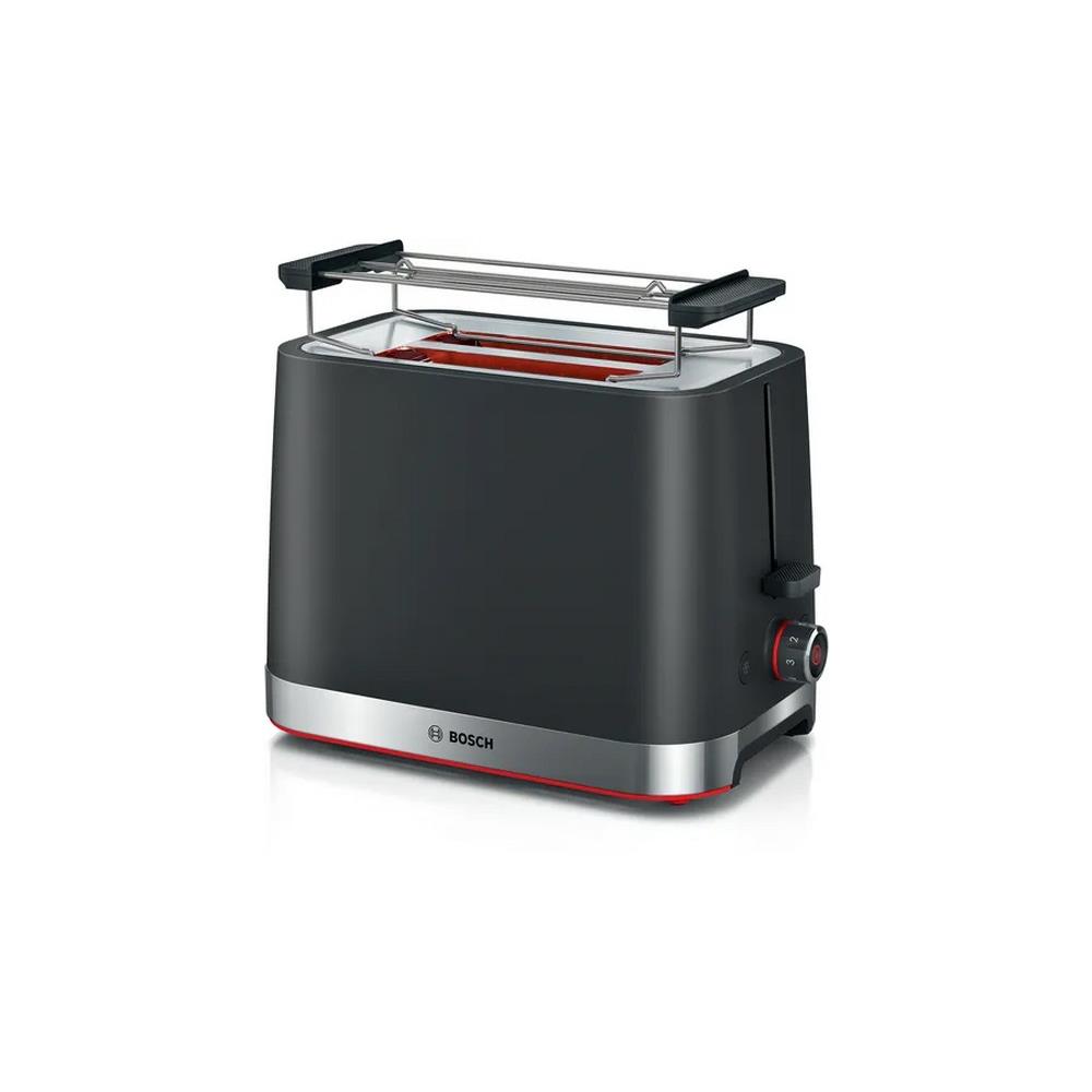 Bosch TAT4M223GB 2 Slice Toaster in black - Image 1 Bosch TAT4M223GB 2 Slice Toaster in black - Image 1