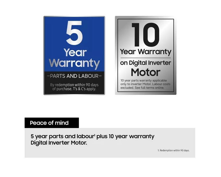 Samsung WD80TA046BX/EU Series 5, 8/5kg, 1400 Spin Washer Dryer with ecobubble - Graphite - Image 6