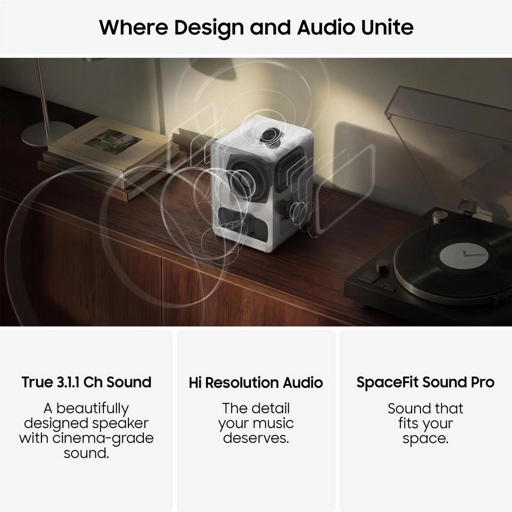 Samsung HW-LS71H/XU Multi-Directional Music Studio 7 WiFi-Bluetooth Wireless Speaker - White - Image 3 Samsung HW-LS71H/XU Multi-Directional Music Studio 7 WiFi-Bluetooth Wireless Speaker - White - Image 3