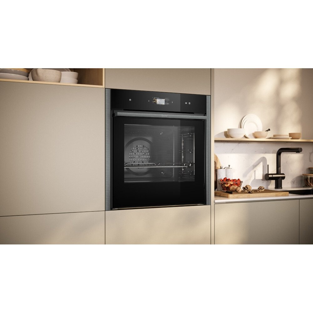 Neff B64VS71G0B N90 Slide and Hide Built-In Electric Single Oven, Graphite Grey & Pyrolytic Cleaning - Image 2 Neff B64VS71G0B N90 Slide and Hide Built-In Electric Single Oven, Graphite Grey & Pyrolytic Cleaning - Image 2