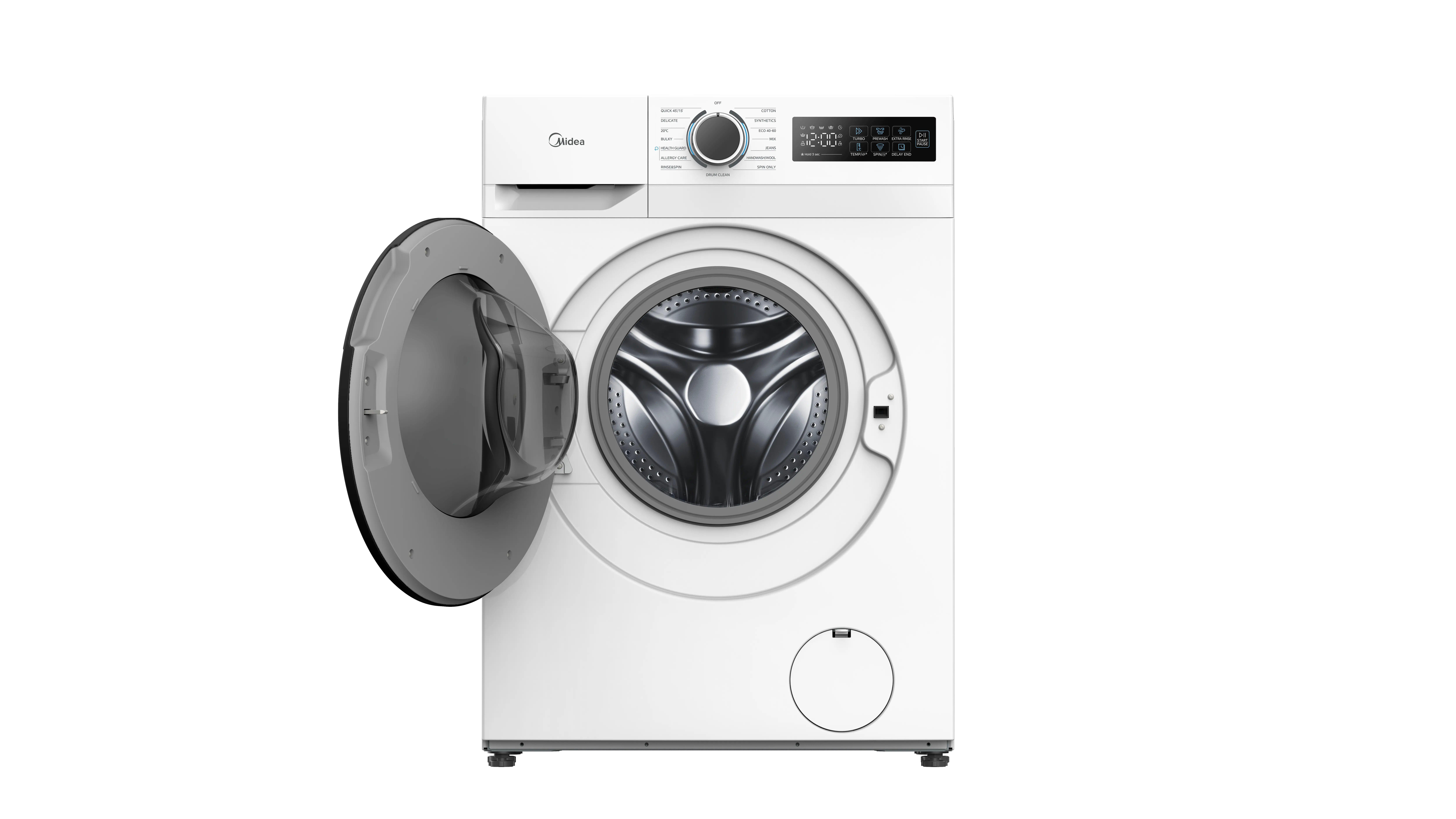 Midea MF110W80BA10TUK 8kg 1400 Spin Washing Machine - Graphite - Image 2 Midea MF110W80BA10TUK 8kg 1400 Spin Washing Machine - Graphite - Image 2