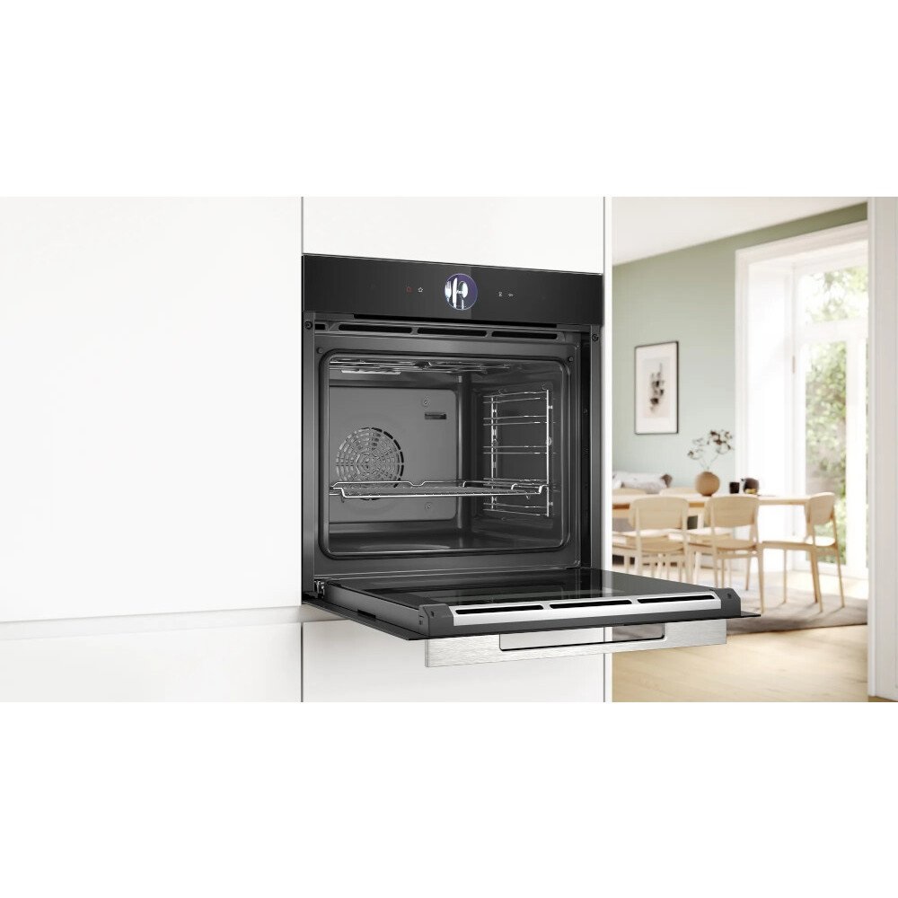 Bosch HSG7364B1B Series 8 Built-In Electric Single Oven with Steam Function – Black - Image 3