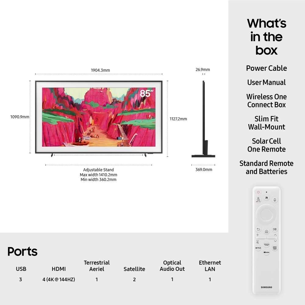 Samsung QE85LS03FWUXXU 85" Neo QLED The Frame Pro TV - Image 7