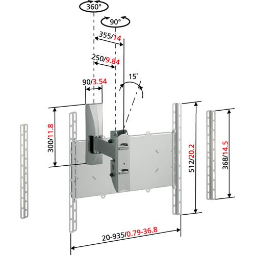 Vogel's EFW2009 Full Motion Cantilever Wall Bracket 400 x 400 Vogel's EFW2009 Full Motion Cantilever Wall Bracket 400 x 400