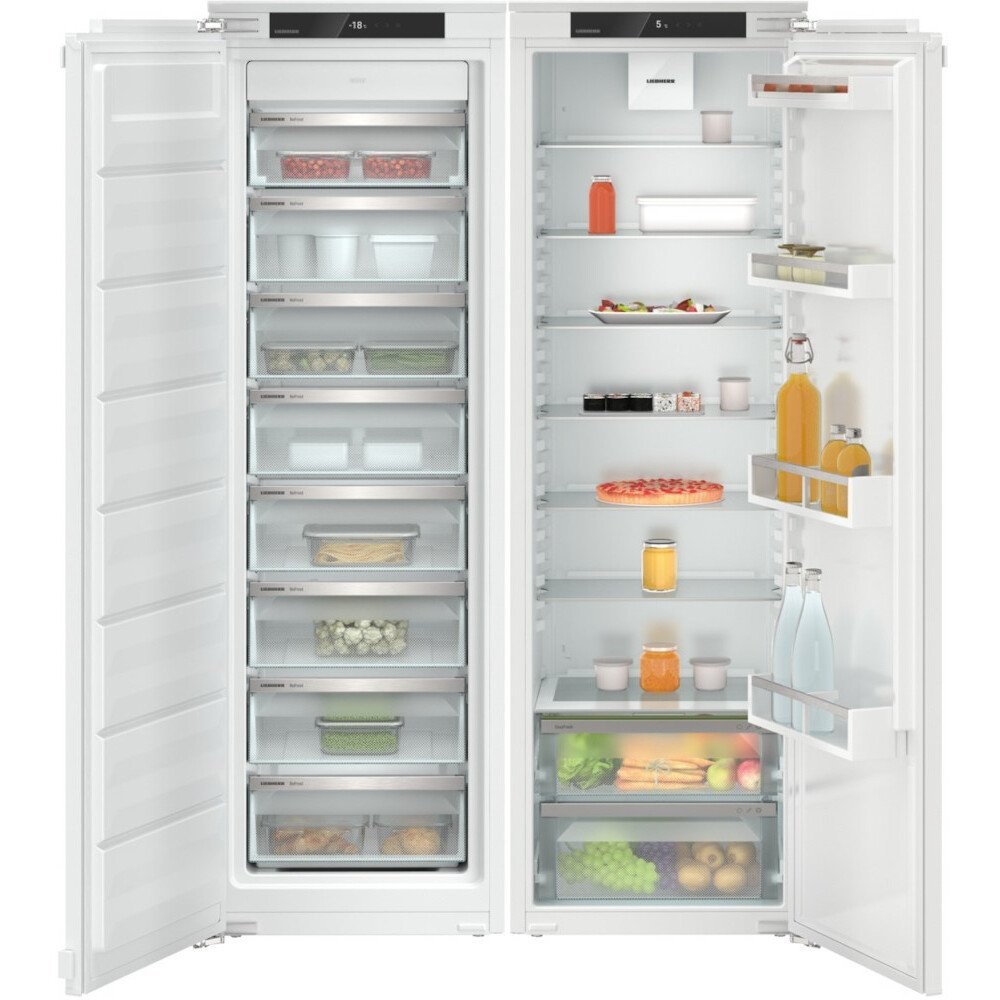 Liebherr IXRF5100 Larder Fridge & No Frost Freezer, Integrated, Non-Plumbed