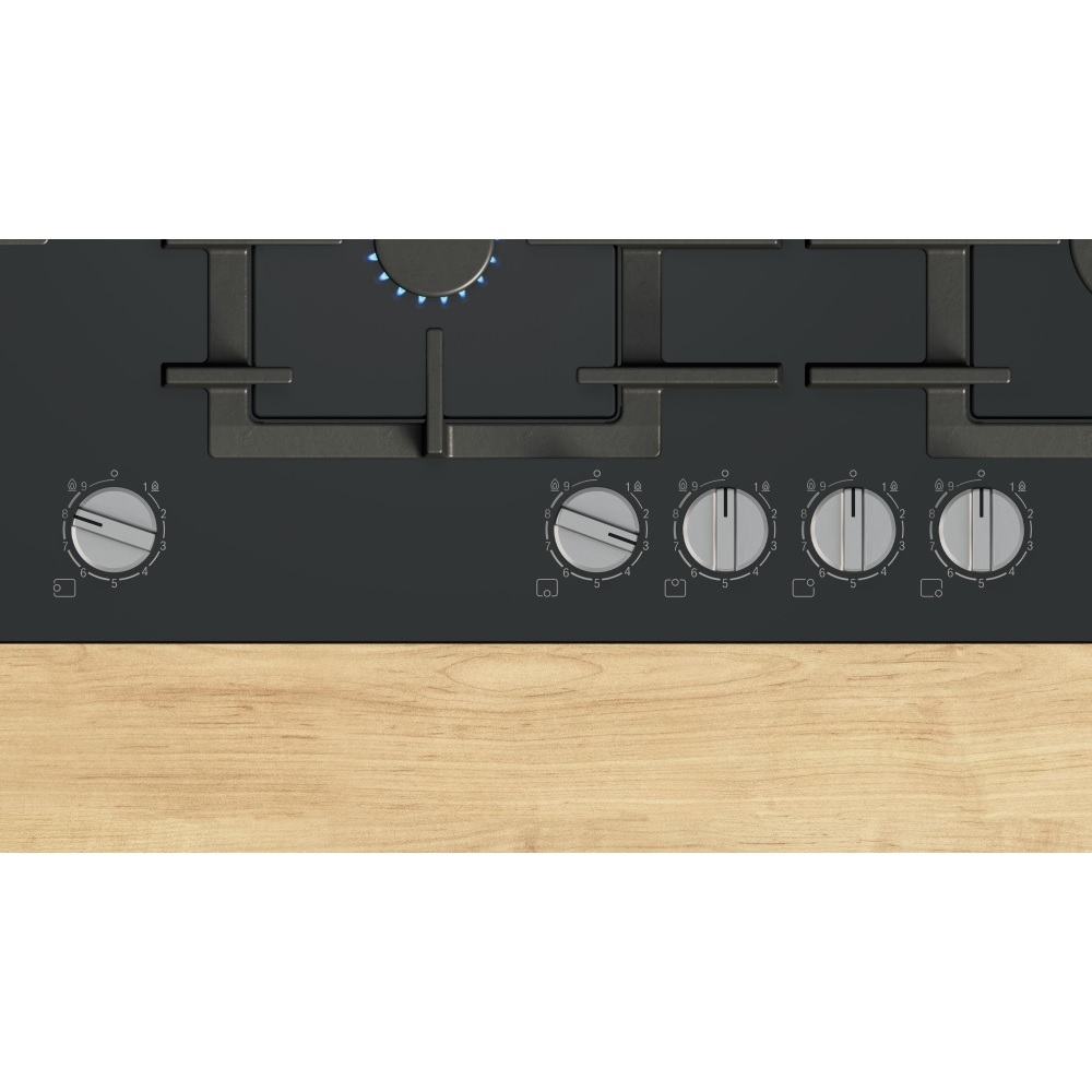 Bosch PPM9A6140 Series 6 92cm 5 Burner Gas Hob, Black - Image 2