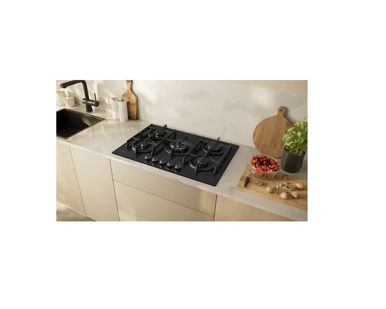 Neff T27PIQ4S0 75cm 5 Burner Gas Hob, Black - Image 3