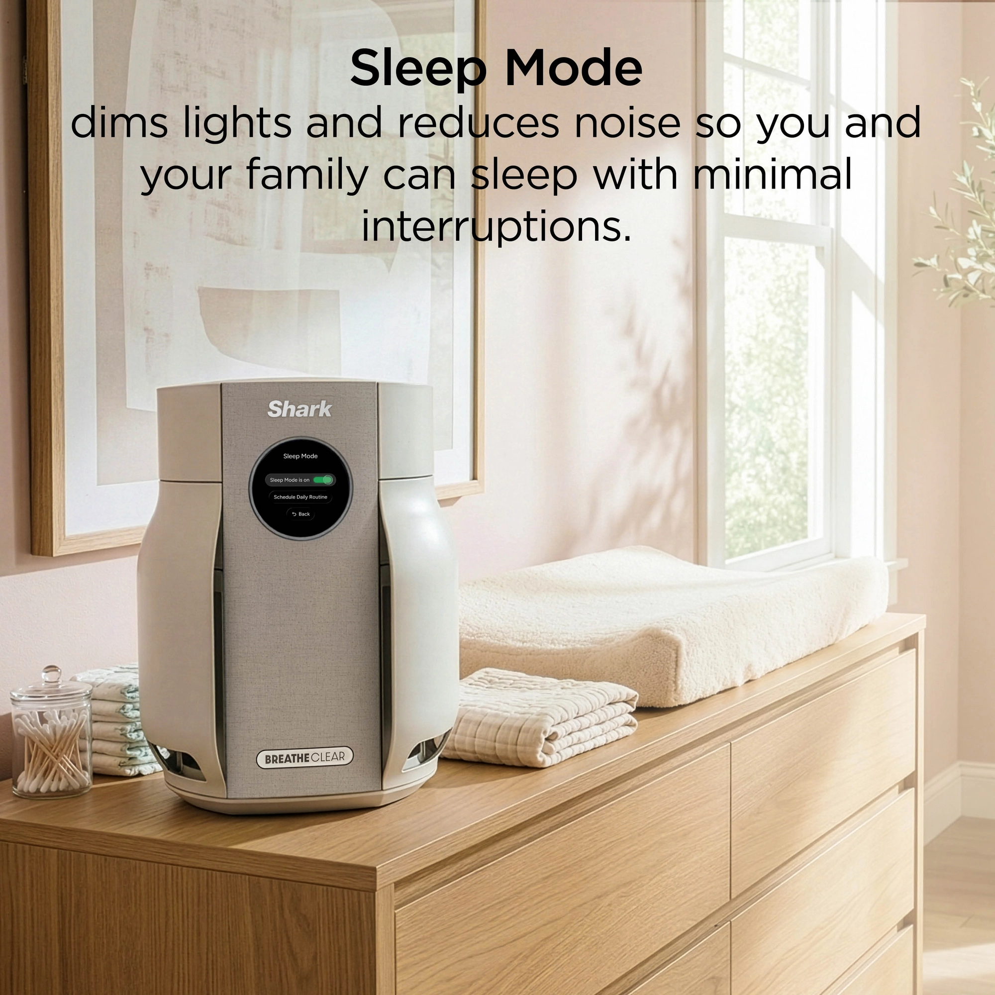 Shark HP062UK BreatheClear Compact Air Purifier with NeverChange6 - Dove - Image 3 Shark HP062UK BreatheClear Compact Air Purifier with NeverChange6 - Dove - Image 3