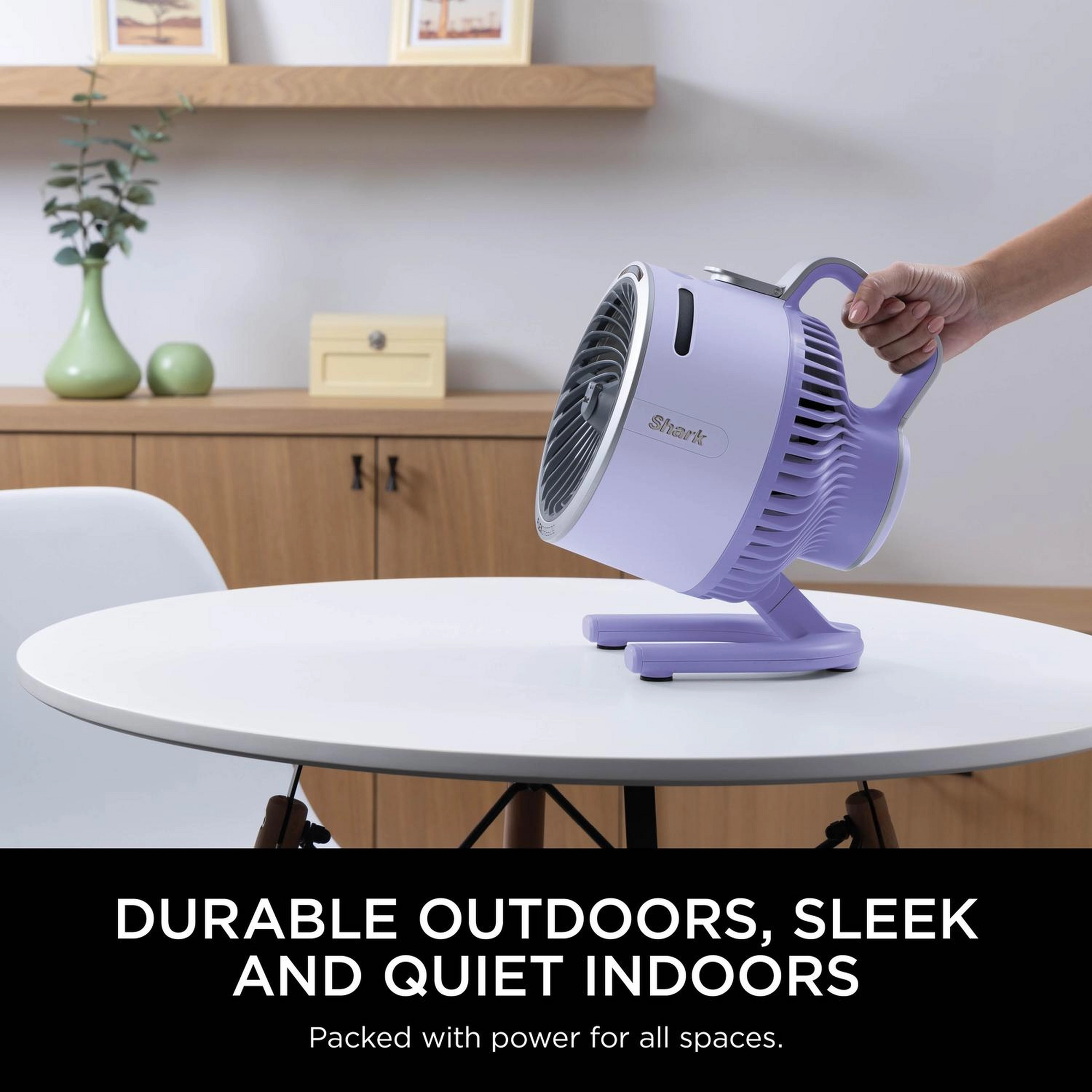 Shark FA050UKLV FlexBreeze TableMate Indoor to Outdoor High-Velocity Tabletop Fan - Lavender - Image 3 Shark FA050UKLV FlexBreeze TableMate Indoor to Outdoor High-Velocity Tabletop Fan - Lavender - Image 3