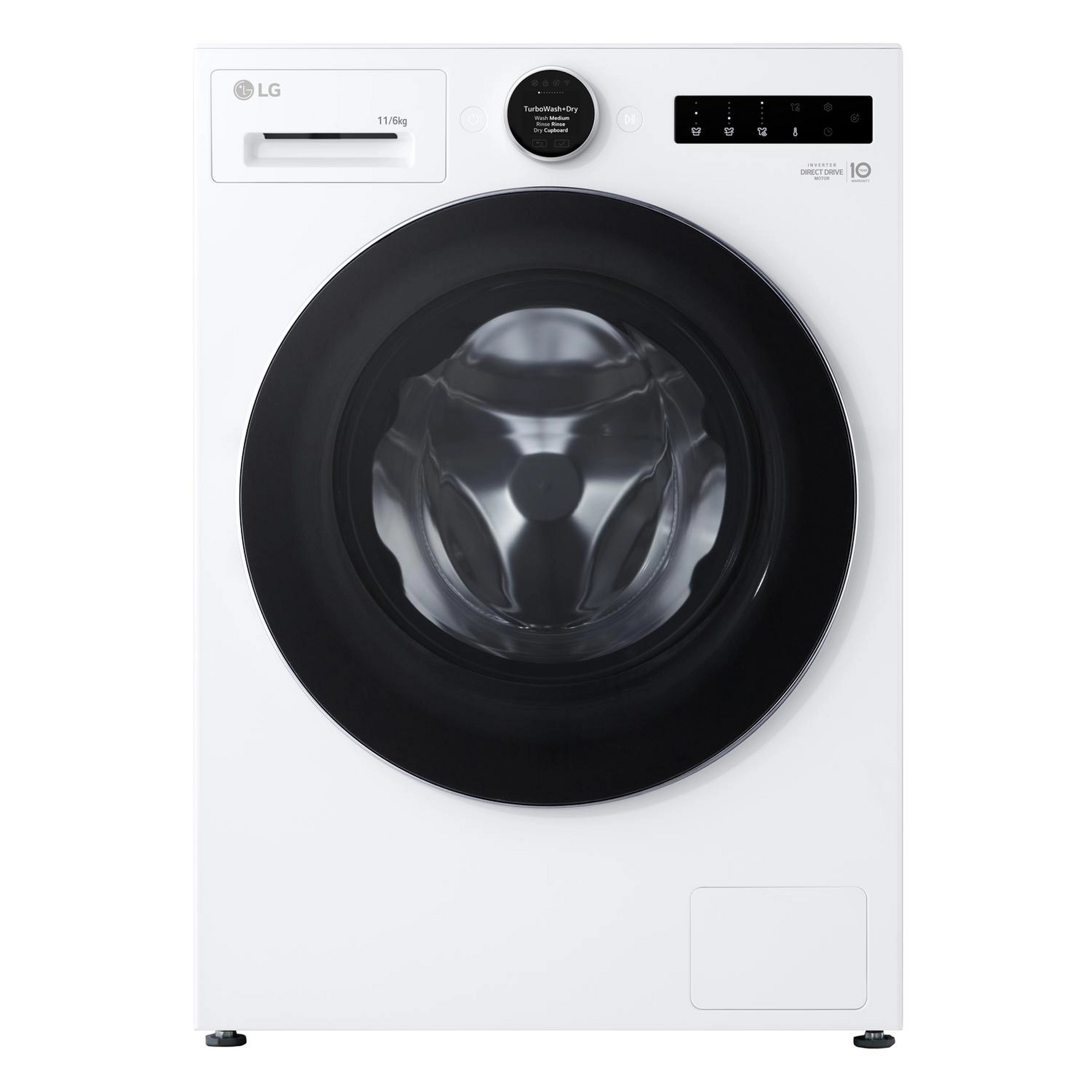 LG Series 10 AI Direct Drive WHX9016TLC - 11 kg Heat Pump Washer Dryer - White - Image 1