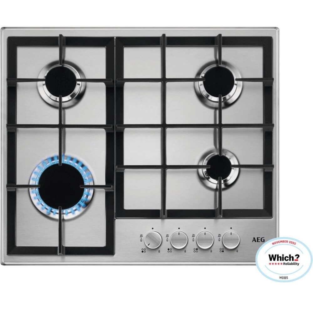 AEG HGE64200SM Slimline 60cm Gas Hob - Stainless Steel