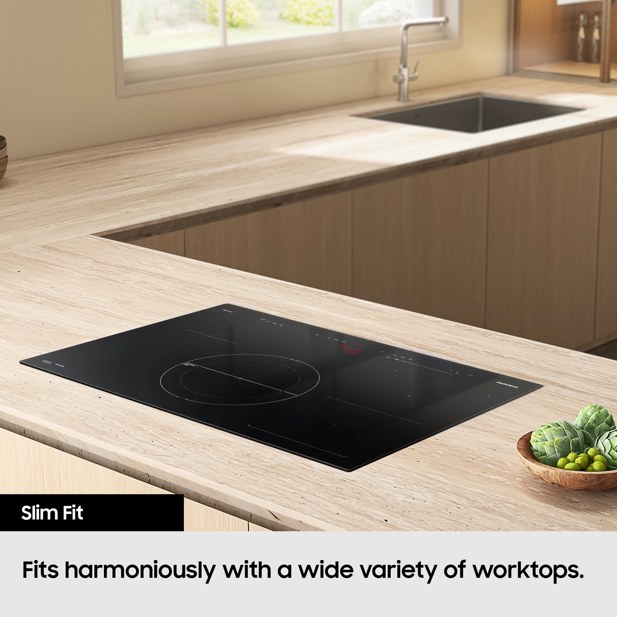 Samsung NZ85C6058FKU1 80cm 5 Burner Induction Hob with Flex Zone Plus - Black - Image 2 Samsung NZ85C6058FKU1 80cm 5 Burner Induction Hob with Flex Zone Plus - Black - Image 2