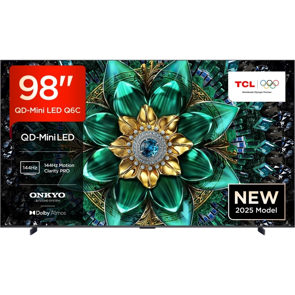 TCL 98Q6C-UK 98" Mini LED Smart Television, 4K Ultra HD - Image 1 TCL 98Q6C-UK 98" Mini LED Smart Television, 4K Ultra HD - Image 1