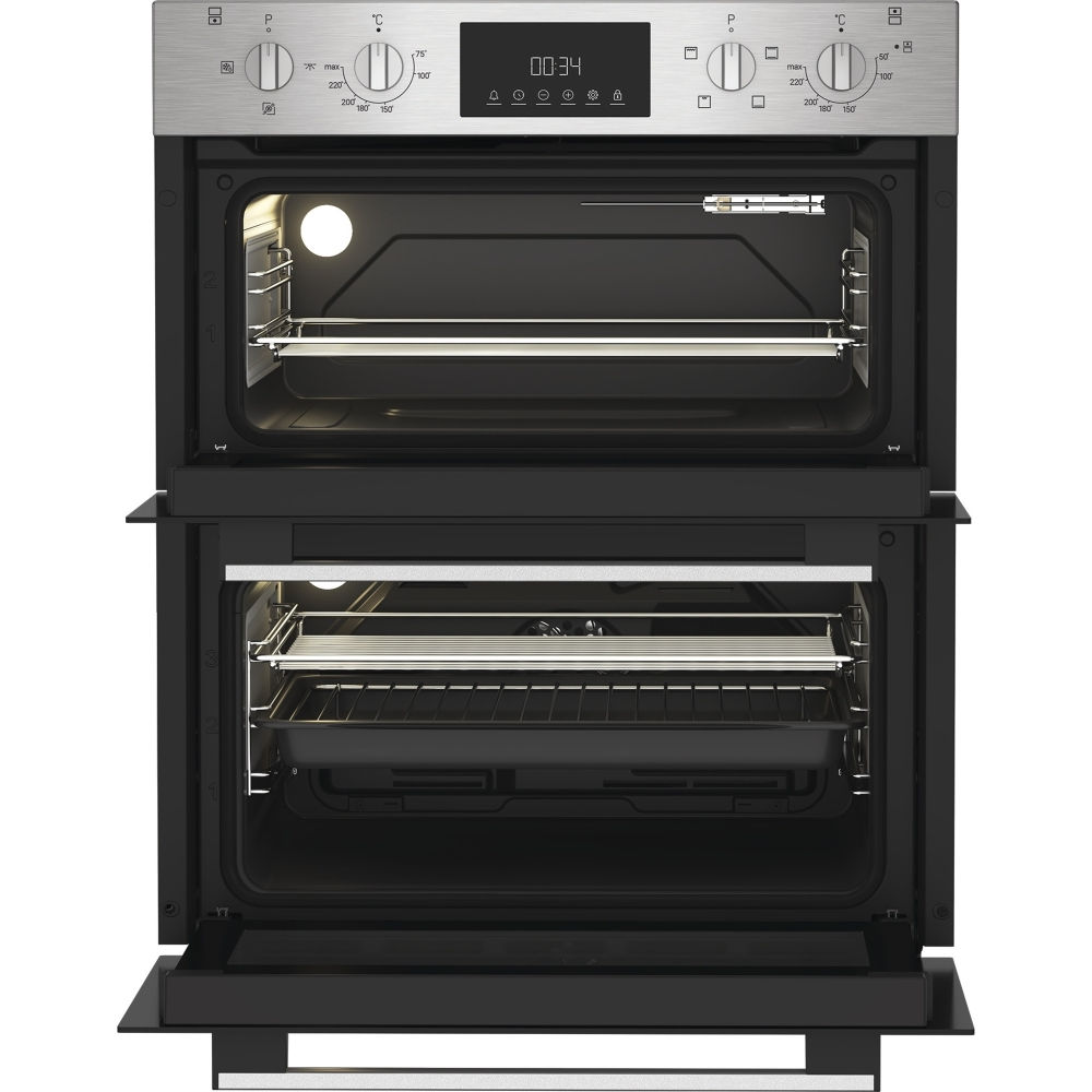 Indesit DUI12DIX Built-Under Electric Double Oven, Stainless Steel, A Rated - Image 2