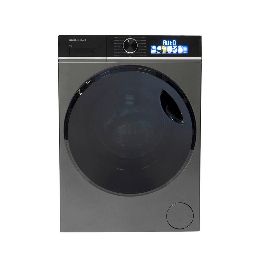 Schonhaus WMSF01914AG Washing Machine, 9kg, 1400 Spin, Grey - Image 1 Schonhaus WMSF01914AG Washing Machine, 9kg, 1400 Spin, Grey - Image 1
