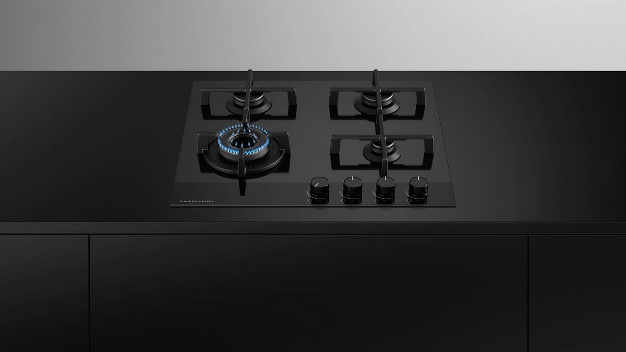 Fisher & Paykel CG604DLPGB4 60cm 4 Burner Gas Hob in Black Glass - Image 2