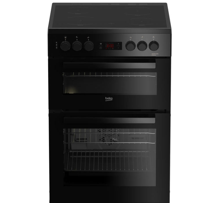 Beko KTC613K 60cm Twin Cavity Electric Cooker
