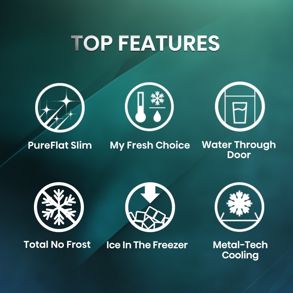 Hisense RQ5P470SYFD American Fridge Freezer, Non-Plumbed - Black - Image 5 Hisense RQ5P470SYFD American Fridge Freezer, Non-Plumbed - Black - Image 5