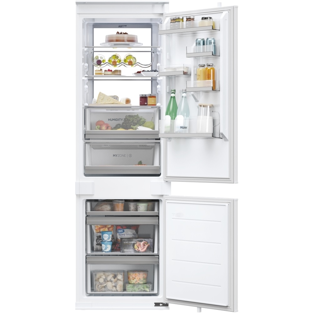 Haier HBW7518CTK Total No Frost Integrated Fridge Freezer, Sliding Hinge, 70/30