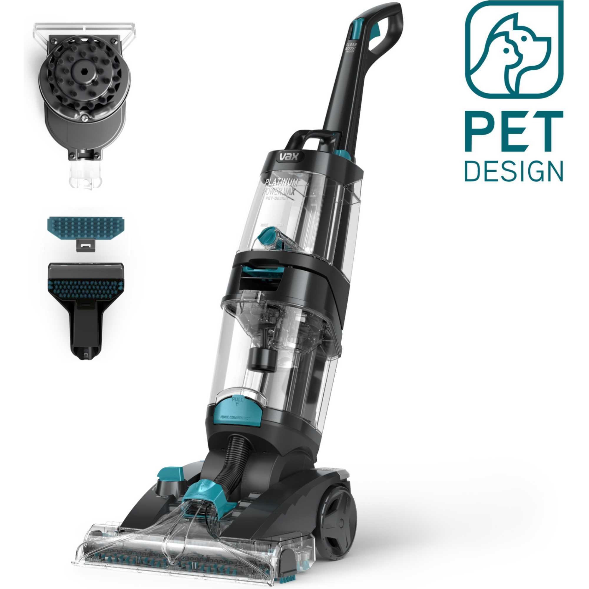 VAX CDCW-PMXP Platinum Power Max Pet-Design Carpet Cleaner - Black & Teal VAX CDCW-PMXP Platinum Power Max Pet-Design Carpet Cleaner - Black & Teal