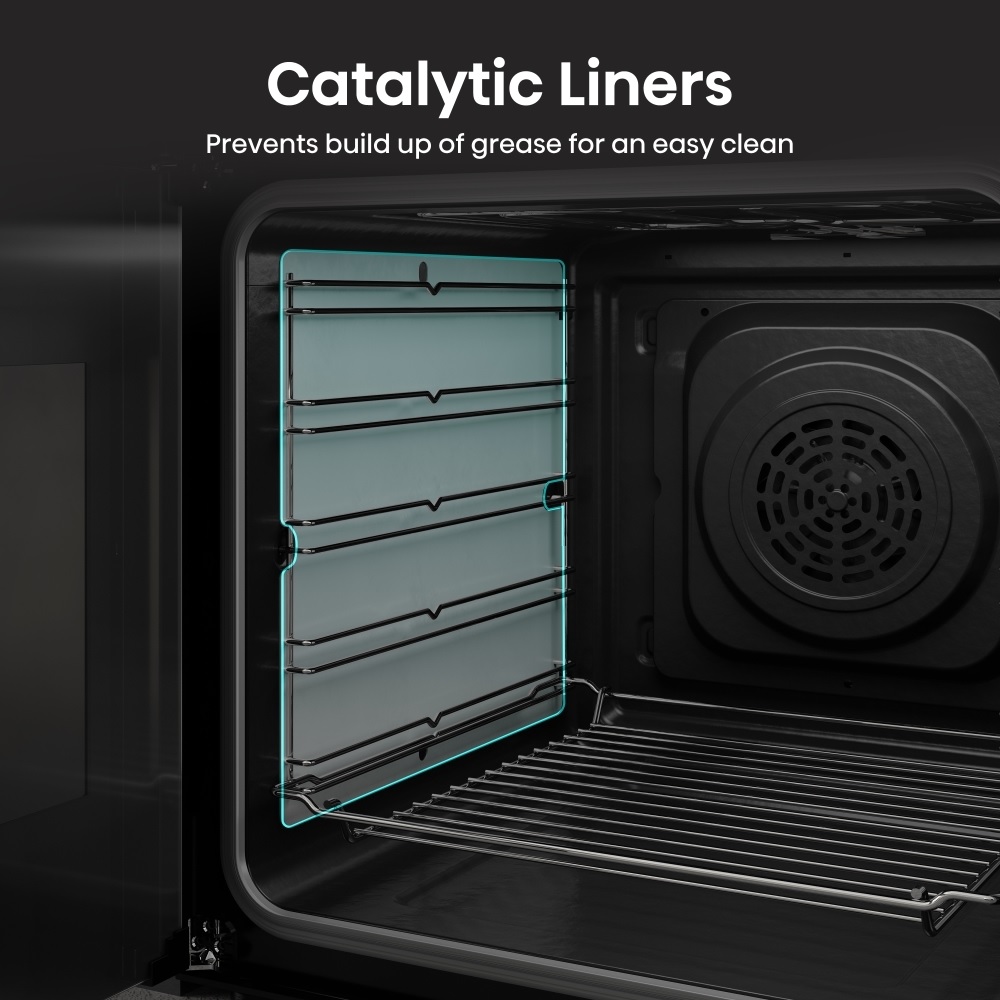 Hisense HDCEC5C10B 50cm Ceramic Electric Cooker with Double Oven – Black - Image 5 Hisense HDCEC5C10B 50cm Ceramic Electric Cooker with Double Oven – Black - Image 5