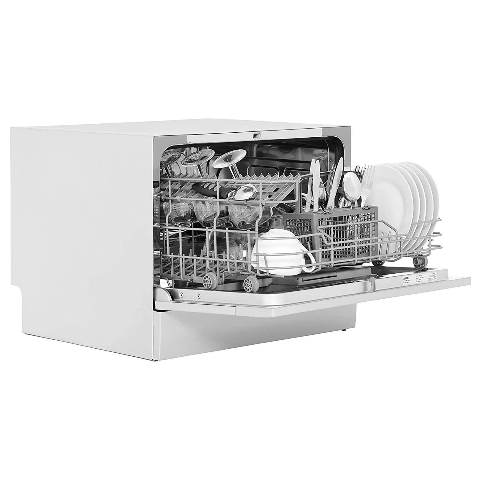 Zanussi ZDM17301SA Tabletop Compact Dishwasher in silver - Image 2