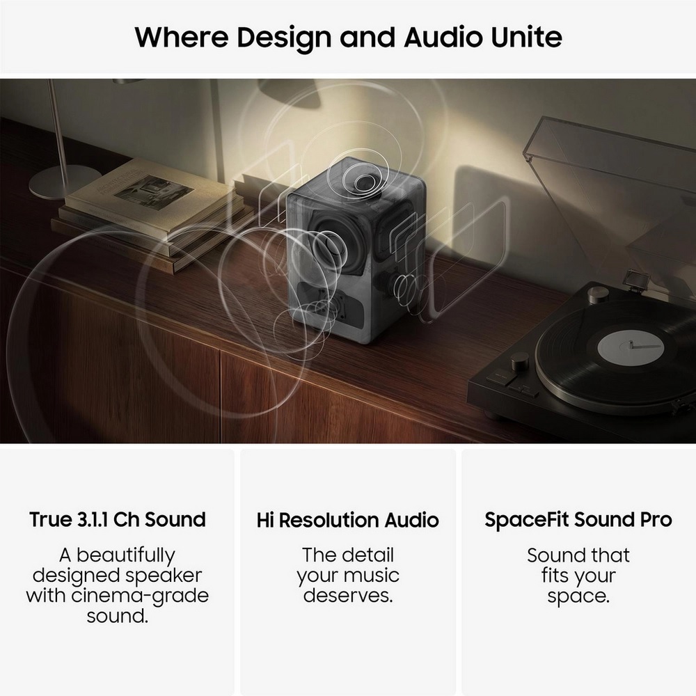 Samsung HW-LS70H/XU Multi-Directional Music Studio 7 WiFi-Bluetooth Wireless Speaker - Black - Image 6