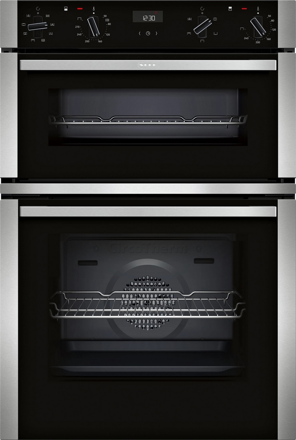 Neff U1ACE2AN3B 59.4cm Built-In Electric Double Oven - Stainless Steel - Image 4